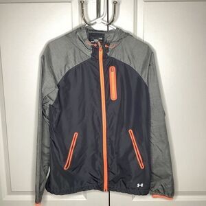 Ladies Under Armour Lightweight hooded Rain Jacket‎ Large gray